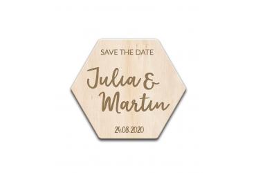 Darstellung des Produktes <span>Save the Date - Sechseck</span>