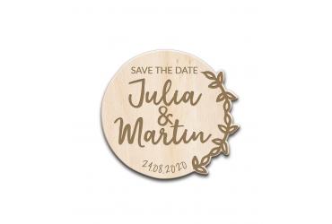 Darstellung des Produktes <span>Save the Date - Blätterkreis</span>